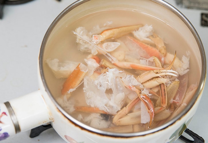 カニの味噌汁の作り方