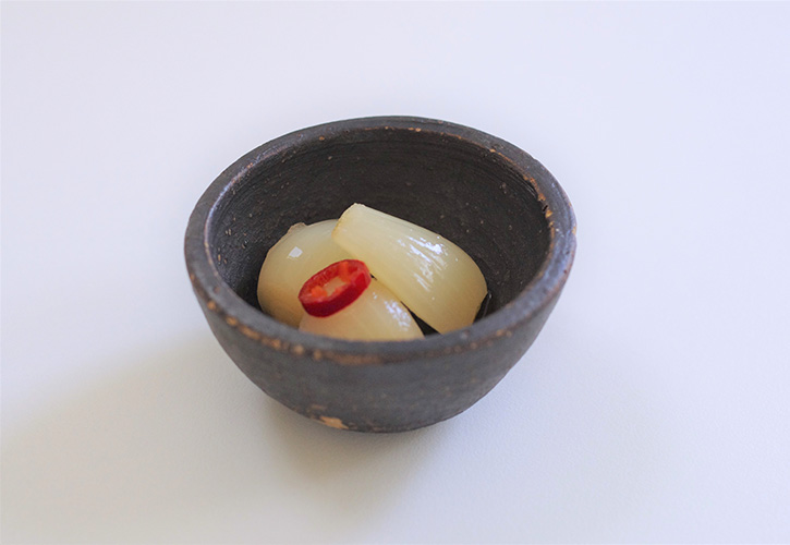 らっきょう3粒